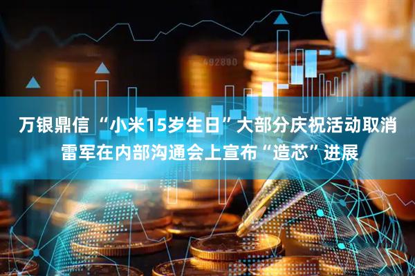 万银鼎信 “小米15岁生日”大部分庆祝活动取消 雷军在内部沟通会上宣布“造芯”进展
