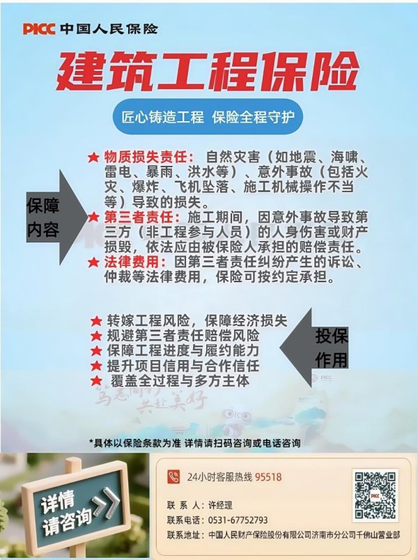 牛金所配资 全面保障 专业护航｜济南人保财险建筑工程保险，铸就工程安全基石